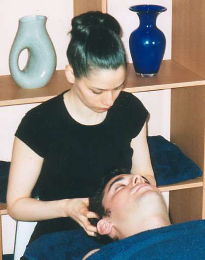 Maddy giving Alex a Scalp Massage