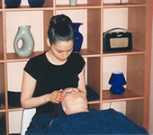 Maddy giving Nicky a Facial